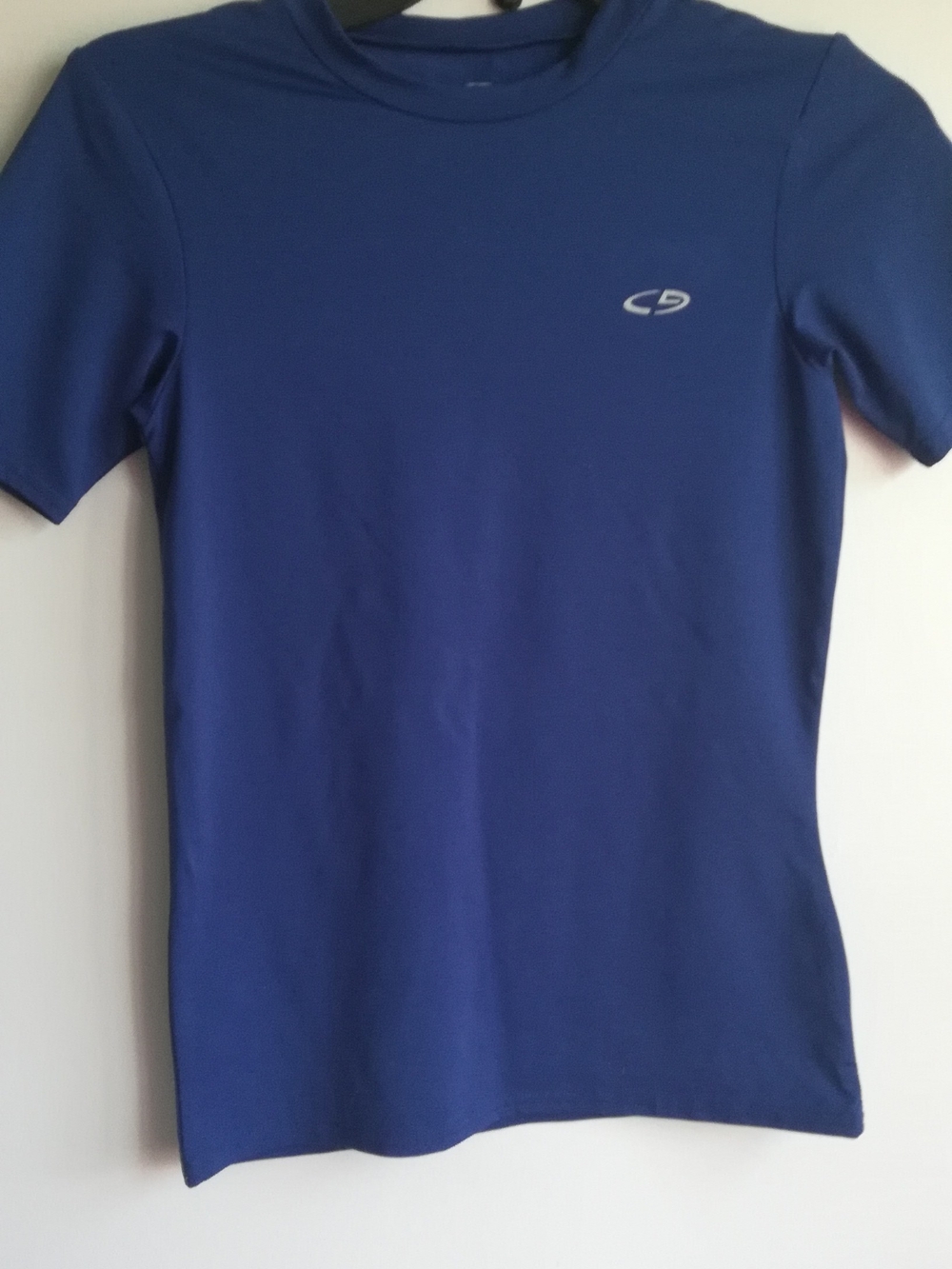 Champion Royal Blue Performance Tee with White Print